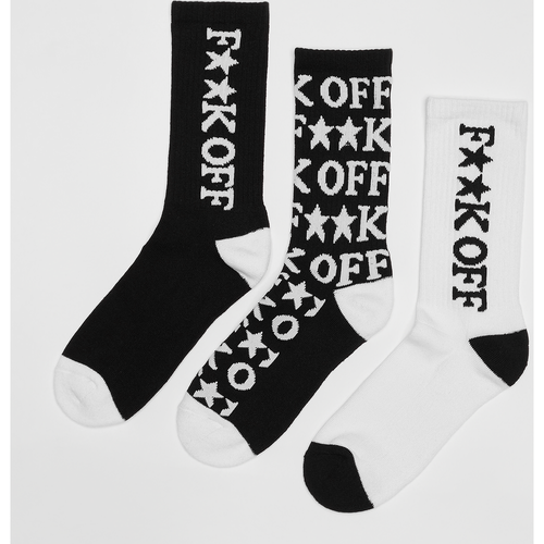 Fuck OFF Allover Socks (3 Pack) - mister tee - Modalova