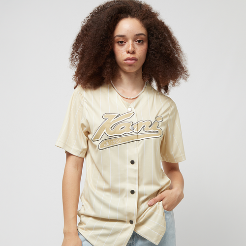 Varsity Pinstripe Baseball Shirt, , Apparel, cream/white, taille: XS - Karl Kani - Modalova