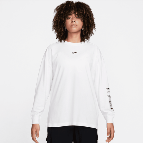 Sportswear Longsleeve Tee Boyfriend Print Swoosh, , Apparel, white/anthracite, taille: XS - Nike - Modalova