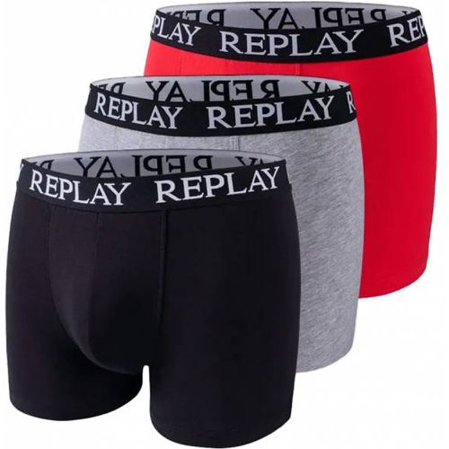 Basic Cuff Logo s Boxer-short Lot de 3 I101102-N176 - Replay - Modalova