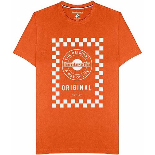 Checker Board s T-shirt SS0159-BRNT - Lambretta - Modalova