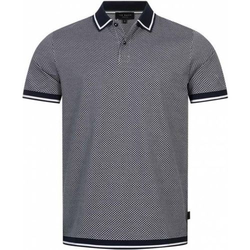 AFFRIC Geo Textured s Polo 263994-MARINE - Ted Baker - Modalova