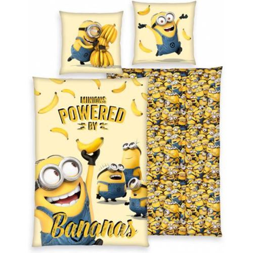 Minions Parure de lit Ensemble "Bananas" 135 x 200 cm + 80 x 80 cm 4406405050998 - Lizenz - Modalova