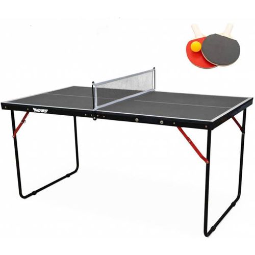 Mini table de ping-pong pliable d'intérieur 137 x 76 cm - MUWO - Modalova