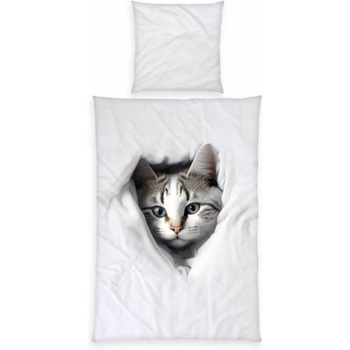 Chat Parure de lit Ensemble 135 x 200 cm + 80 x 80 cm 4451253050998 - Lizenz - Modalova