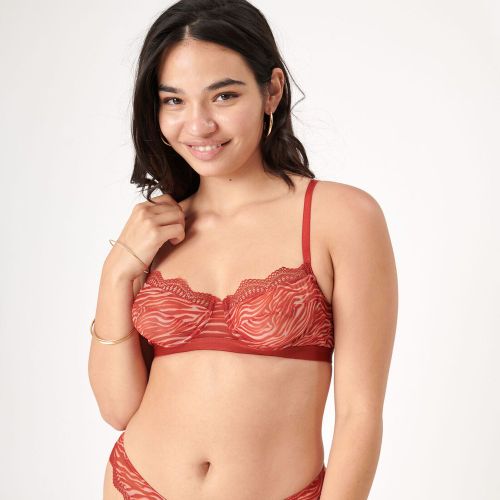 Soutien-gorge corbeille avec armatures en tulle zébré - 85B - Undiz - Modalova