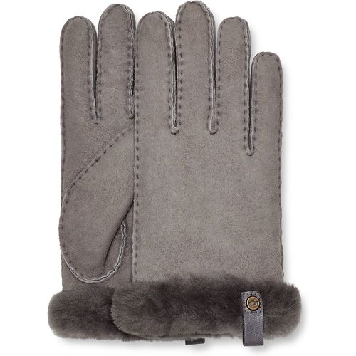 Shorty Glove With Leather Trim Gants in Grey, Taille S, Shearling - Ugg - Modalova