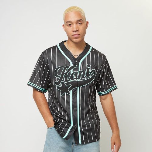 Kani Star Logo Pinstripe Baseball Shirt black/light blue, , Apparel, en , taille: M - Karl Kani - Modalova