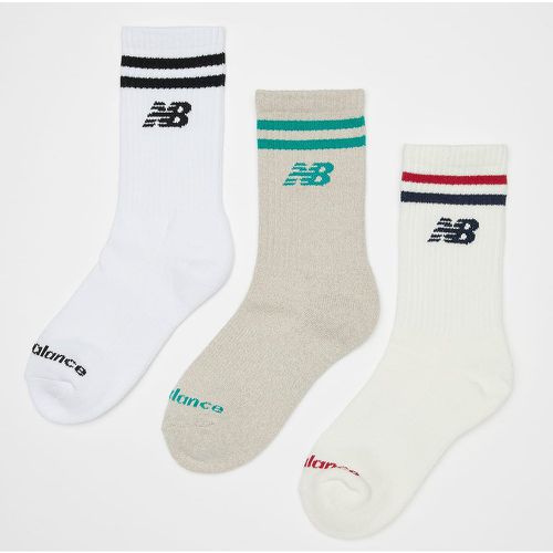 Crew 2-Stripe Socks (3 Pack), , Accessoires, en , taille: 27-30 - New Balance - Modalova