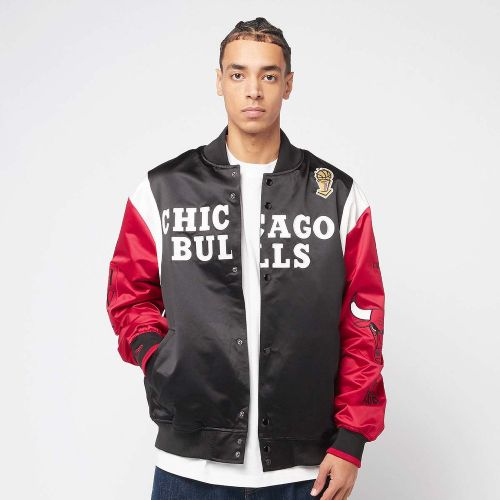 NBA Team Origins Satin Jacket Vintage Logo Chicago Bulls Homme Vestes Universitaires Taille S Vêtements - Mitchell & Ness - Modalova