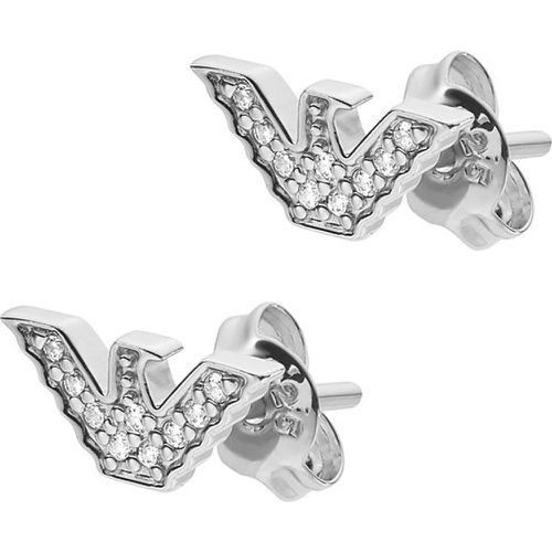 Boucles d'oreilles à fermoir à poussette EG3027040 Argent - Emporio Armani - Modalova