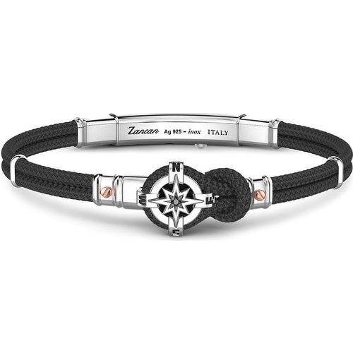 Bracelet EXB864R-NE Textile, 925 Argent, Acier inoxydable - Zancan - Modalova