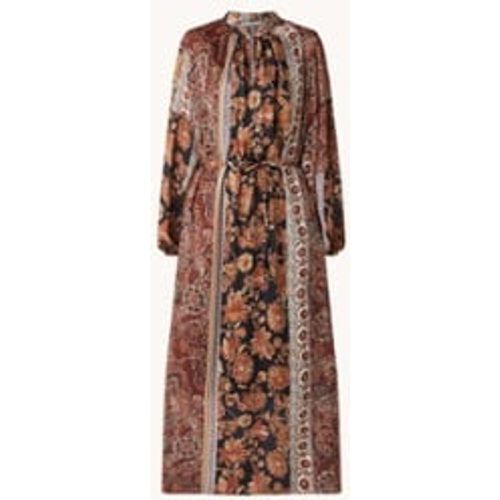 Robe tunique maxi à imprimé floral et ceinture à nouer - Summum Woman - Modalova