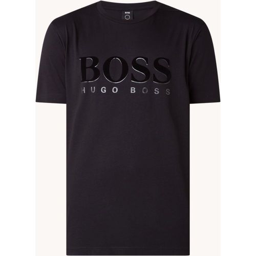 T-shirt avec imprimé logo floqué - Hugo Boss - Modalova