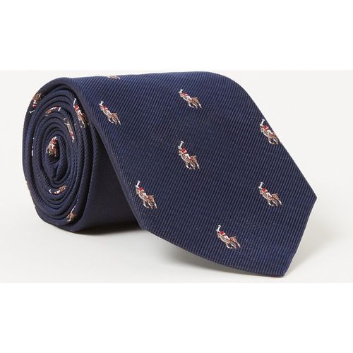 Cravate en soie avec bordure logo - Ralph Lauren - Modalova