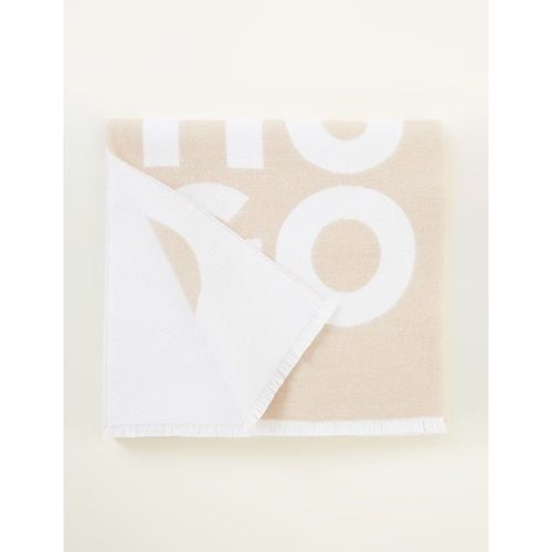 Écharpe en laine mélangée avec imprimé logo 190 x 35 cm - Hugo Boss - Modalova