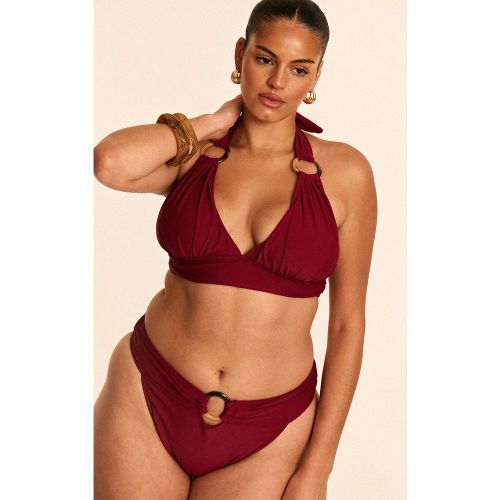Plus Bas de maillot de bain tanga à empiècement anneau - PrettyLittleThing - Modalova