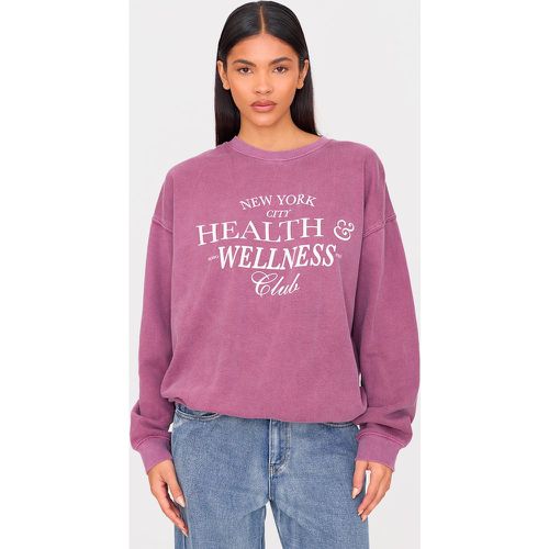 Sweat imprimé "New York Health & Wellness" - PrettyLittleThing - Modalova