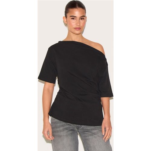 T-shirt asymétrique à détail froncé sur le côté - PrettyLittleThing - Modalova