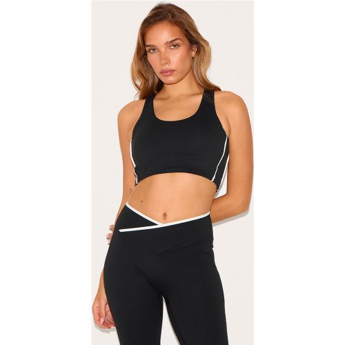 Brassière de sport rembourrée en Sculpt doublé à lisérés contrastants - PrettyLittleThing - Modalova