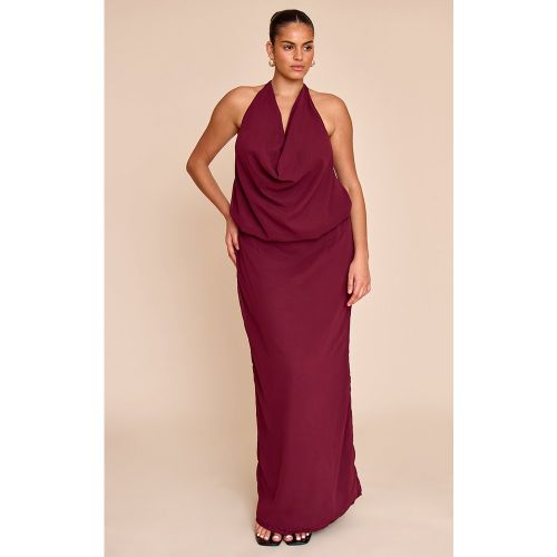 Plus Robe longue en mousseline de soie à col bénitier - PrettyLittleThing - Modalova