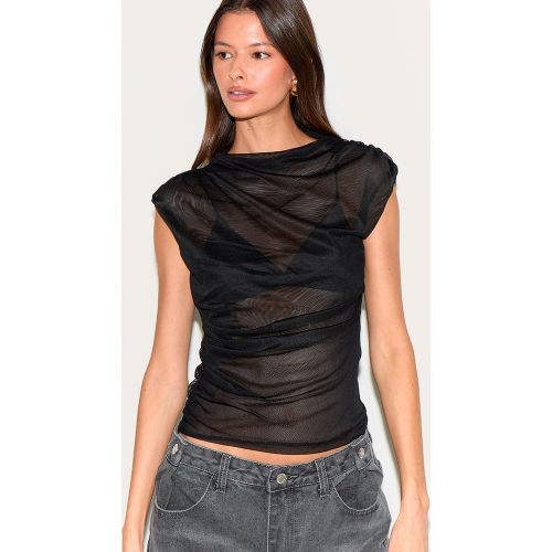 Top long en mesh doublé froncé - PrettyLittleThing - Modalova