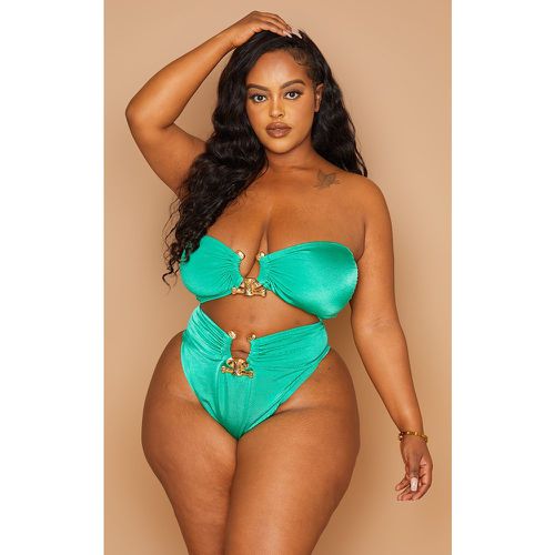 Plus Haut de maillot de bain vif à empiècement martelé - PrettyLittleThing - Modalova