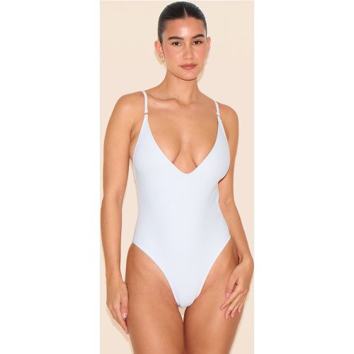 Maillot de bain basique à col rond plongeant - PrettyLittleThing - Modalova