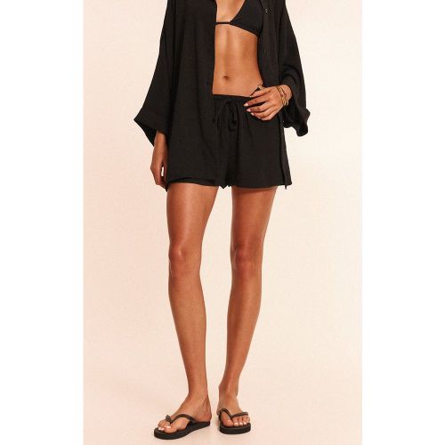 Short de plage fluide en effet lin à cordons ajustables - PrettyLittleThing - Modalova