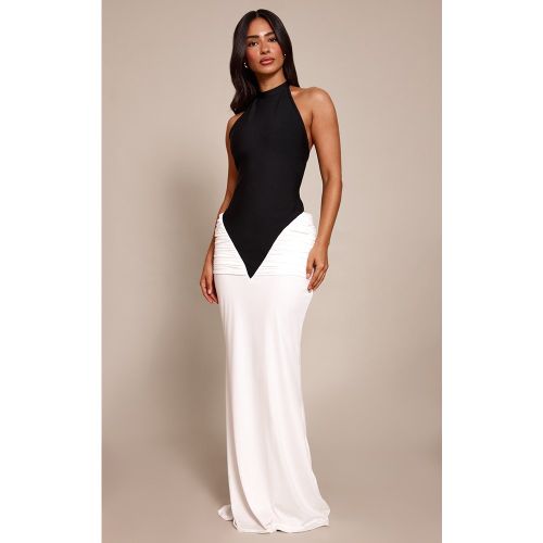 Petite Robe bandage longue et blanche contrastée / | Taille 30 - PrettyLittleThing - Modalova