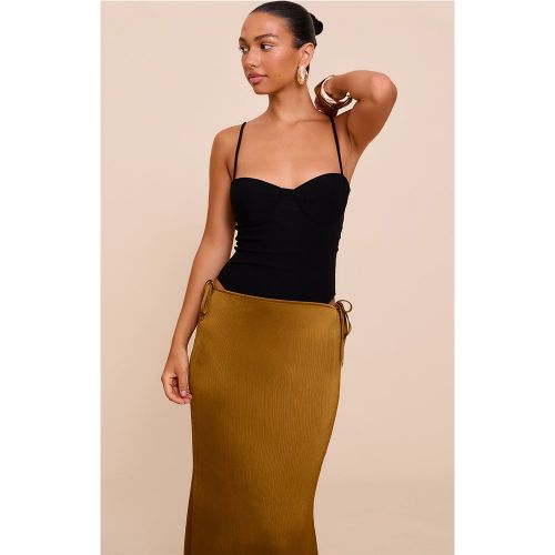 Body tissé stretch à bretelles fines | Taille 44 - PrettyLittleThing - Modalova