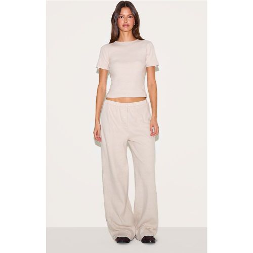 Pantalon droit côtelé brossé à boutons - PrettyLittleThing - Modalova