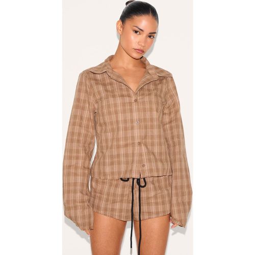 Petite Chemise tissée à carreaux - PrettyLittleThing - Modalova
