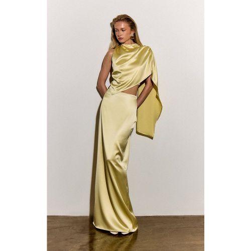 Jupe longue satinée à taille basse - PrettyLittleThing - Modalova