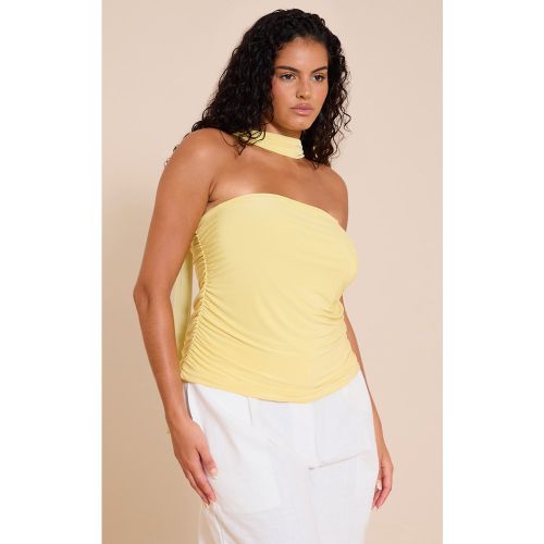 Plus Top bustier en jersey doublé à foulard | Taille 54 - PrettyLittleThing - Modalova