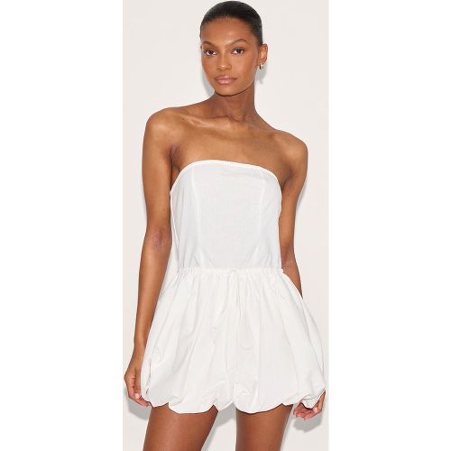 Robe bustier bouffante en effet lin à taille nouée | Taille 38 - PrettyLittleThing - Modalova