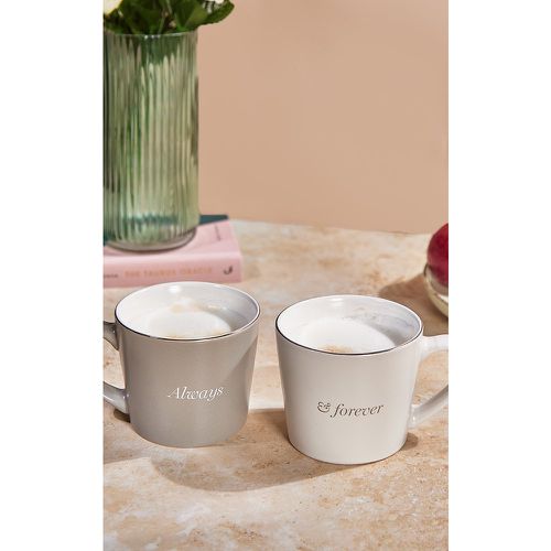 Amore Lot de 2 mugs gris & à slogan Always & Forever - PrettyLittleThing - Modalova
