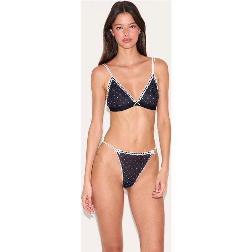 Ensemble de lingerie en mesh à pois - PrettyLittleThing - Modalova