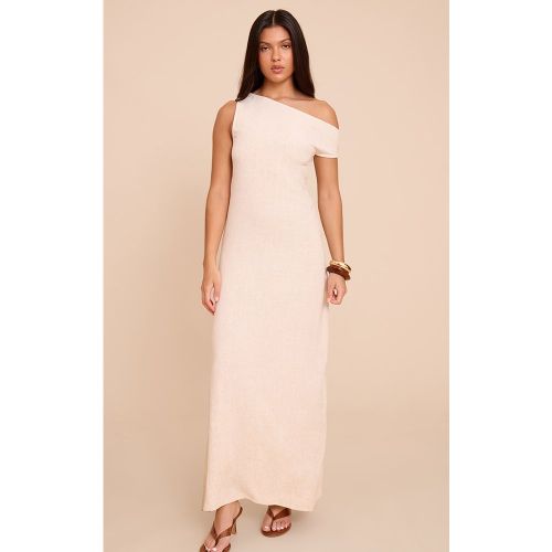 Robe longue asymétrique tissée texturée à épaule unique | Taille 38 - PrettyLittleThing - Modalova