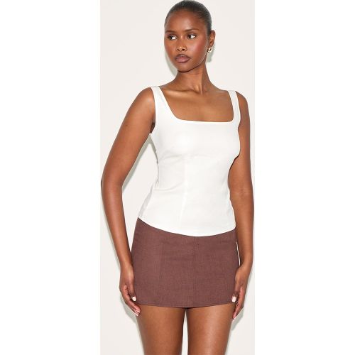 Top long à col carré - PrettyLittleThing - Modalova