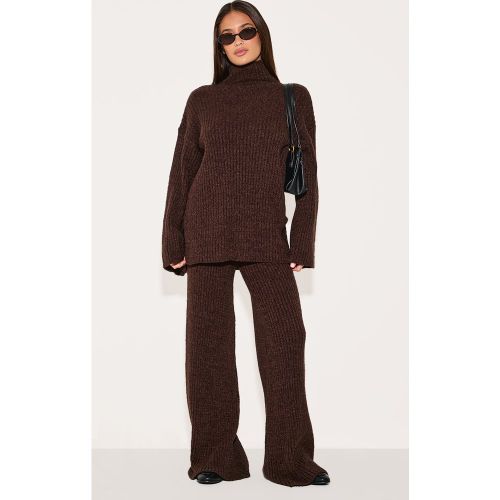 Pantalon large en maille bouclée côtelée - PrettyLittleThing - Modalova