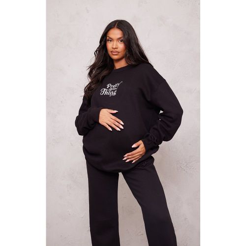 Maternité Sweat de grossesse oversize brodé - PrettyLittleThing - Modalova
