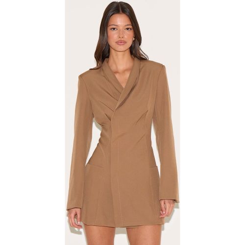 Robe blazer tissée sans revers - PrettyLittleThing - Modalova