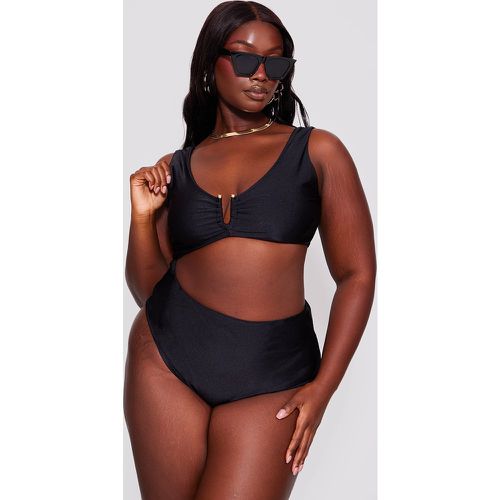 Plus Maillot de bain découpé à détail empiècement - PrettyLittleThing - Modalova