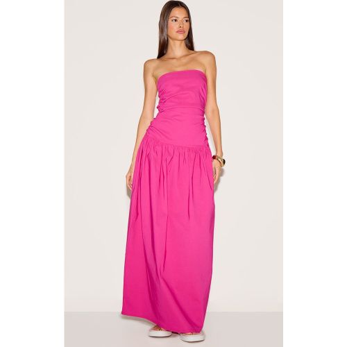 Robe bustier longue tissée stretch froncée - PrettyLittleThing - Modalova