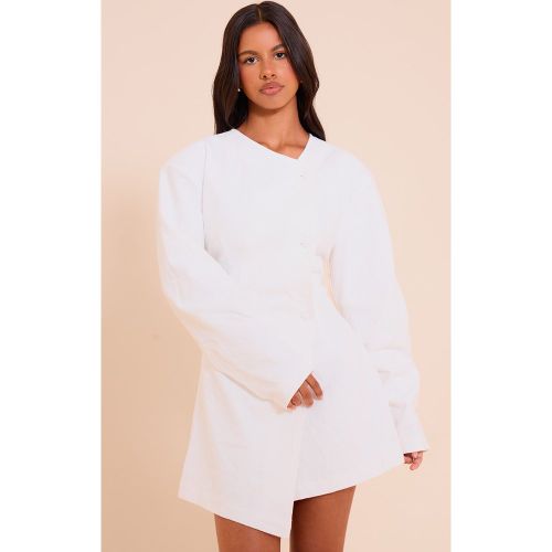 Petite Mini robe en effet lin deluxe à manches cocon et taille cintrée - PrettyLittleThing - Modalova