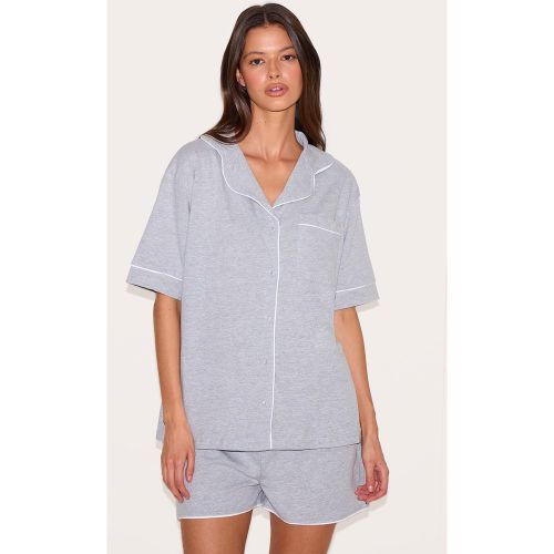 Ensemble pyjama court en jersey à détails liserés contrastants - PrettyLittleThing - Modalova
