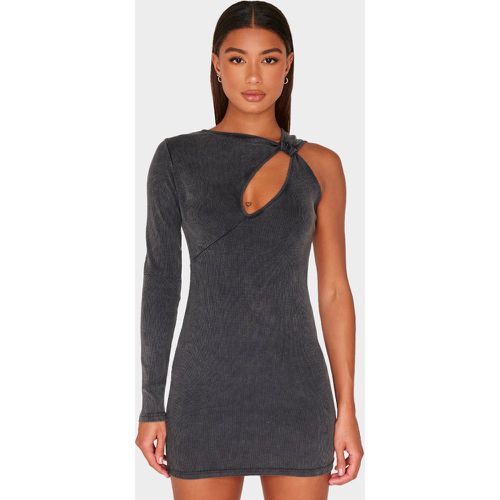 Robe longue gris anthracite à épaule unique - PrettyLittleThing - Modalova