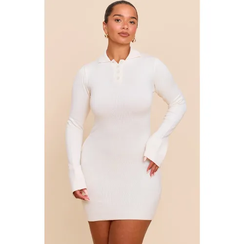 Shape Mini robe polo en maille tricot - PrettyLittleThing - Modalova