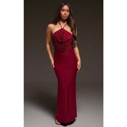 Robe longue moulante drapée à dos nu | Taille 38 - PrettyLittleThing - Modalova